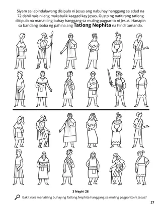 The Twelve Nephite Disciples coloring page