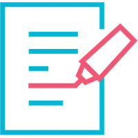 Writing on a piece of paper with a pen or pencil.