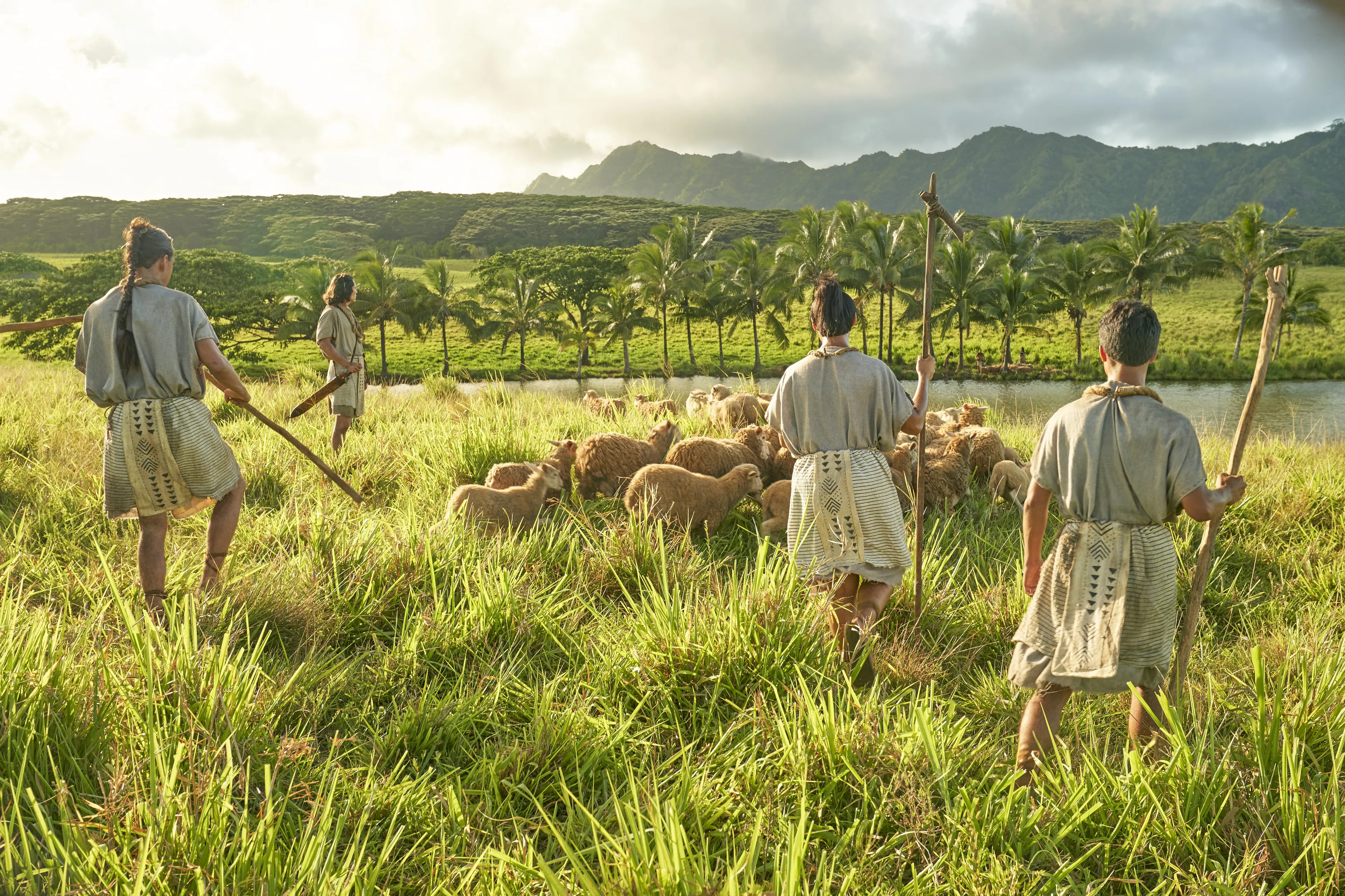 The servants of King Lamoni watch the flocks with Ammon, son of Mosiah, in the land of Ishmael.