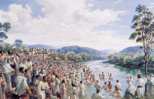 people being baptized