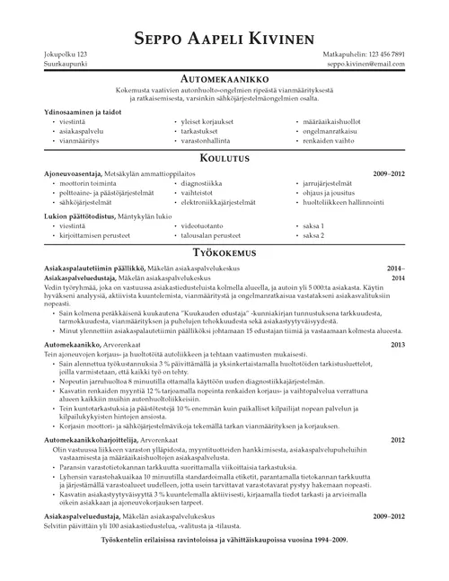 Kivinen, ansioluettelo