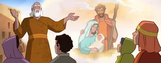 Isaiah prophesying of the birth of Jesus