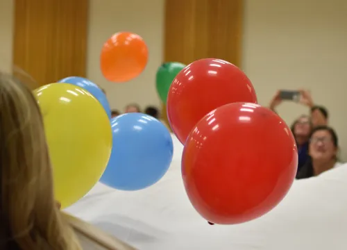 balloons at a youth activity