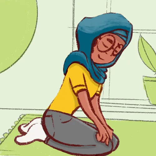 Muslim woman praying