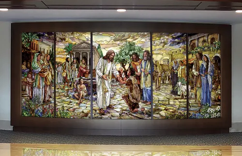stained glass mural