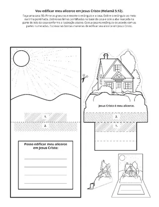 página de atividades: Vou edificar meu alicerce em Jesus Cristo