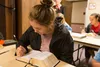 teenager marking scriptures