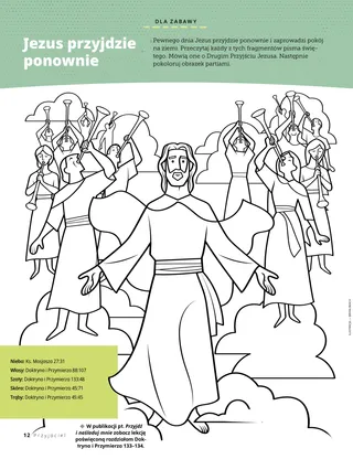 color-by-number picture of Jesus at the Second Coming