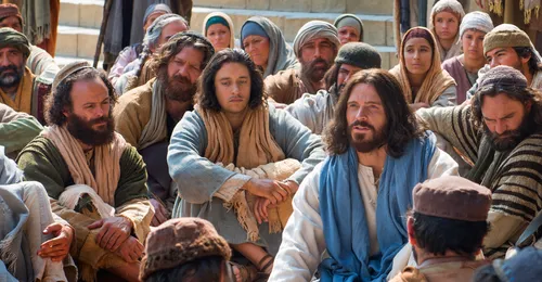 Jesus Christ in a crowd