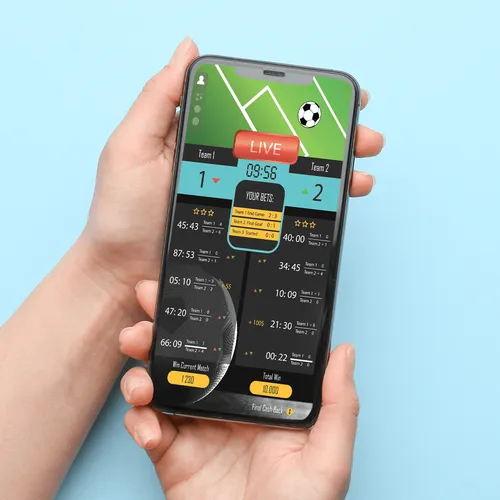 mobile phone with sports gambling app