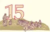 numeral 15 with Jesus teaching people