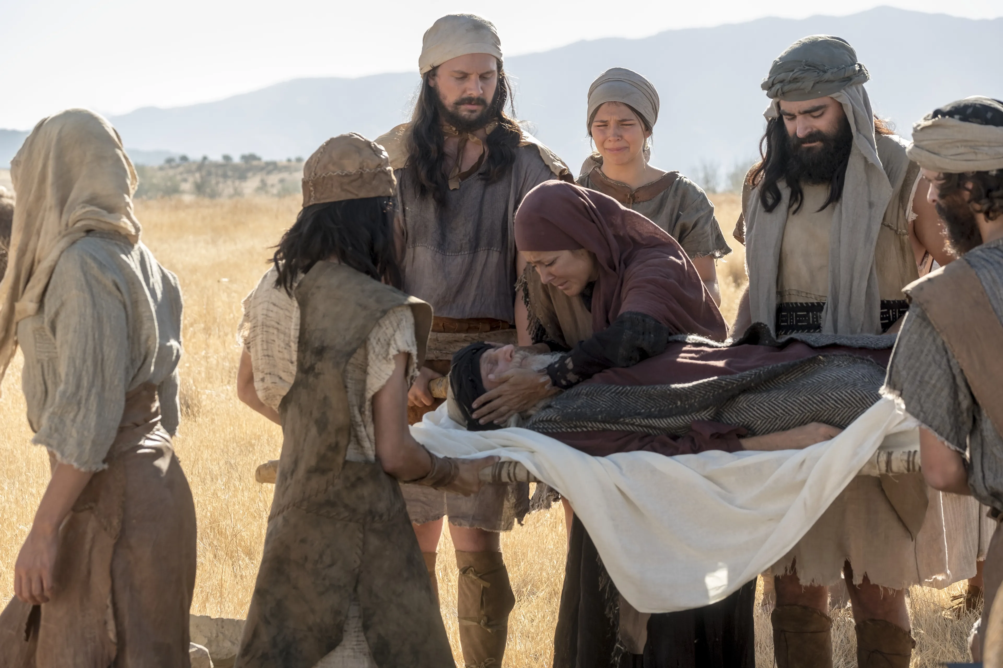 Lehi and Ishmael's families mourn Ishmael's death.