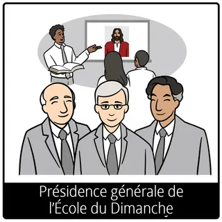 pictogramme de l’Évangile pour « Présidence générale de l’École du Dimanche »