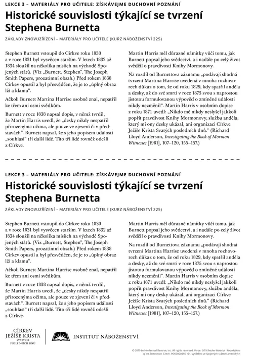 materiál na rozdání od učitele