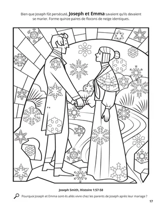 Joseph and Emma coloring page
