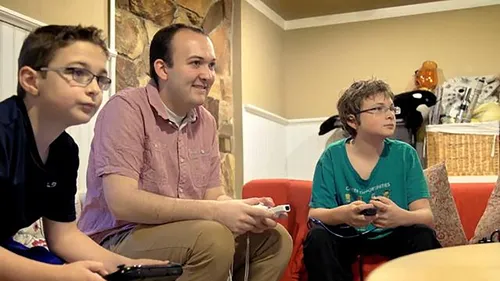 boys playing video games