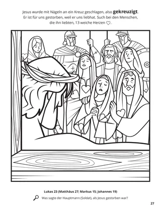 Jesus’s Crucifixion coloring page