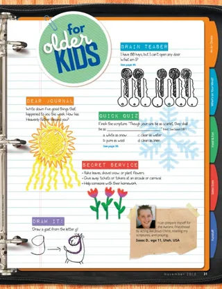 service challenge and journal prompt