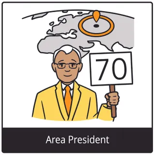 Area President gospel symbol