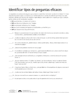 Volante, Identificar tipos de preguntas eficaces