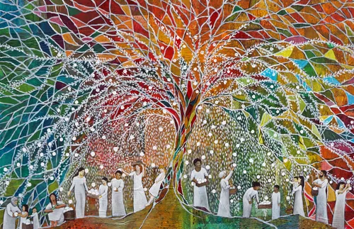 people getting fruit from tree