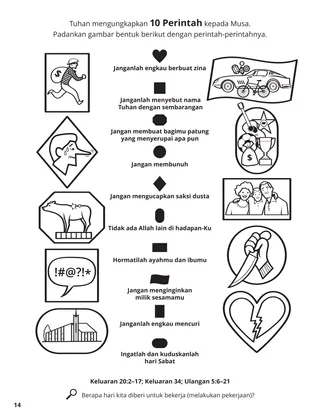 The Ten Commandments coloring page