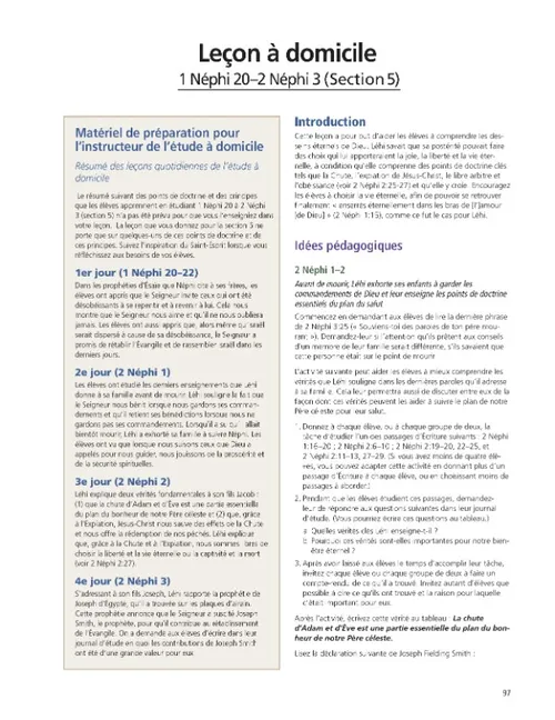 manuel de l’instructeur, exemple