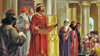 King Josiah Reads the Book of the Law to the people