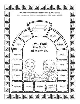 activity page: The Book of Mormon is the keystone of our religion