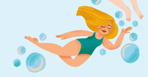 girl swimming