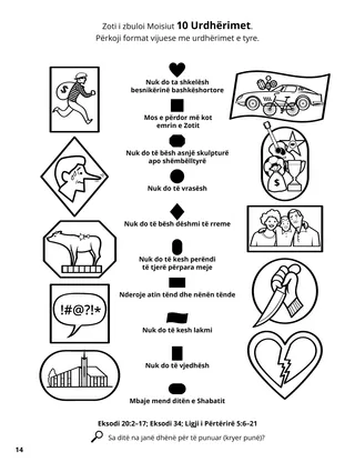 The Ten Commandments coloring page