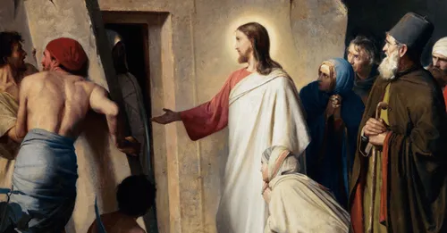 Christ at the tomb of Lazarus
