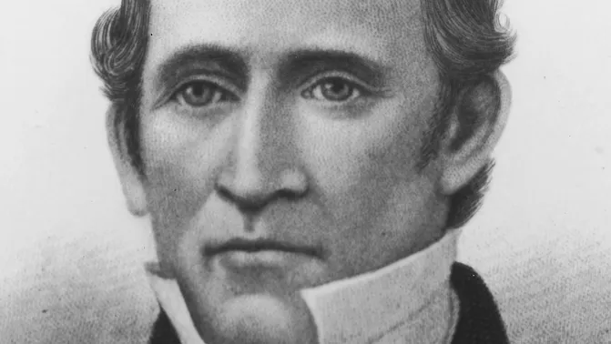 Portrait of Edward Partridge.  The engraving was done by H.B. Hall and Sons.