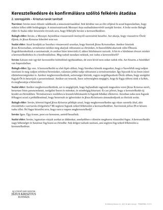 Keresztelkedésre és konfirmálásra szólító felkérés átadása