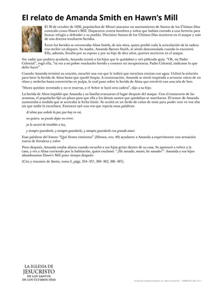 El relato de Amanda Smith en Hawn’s Mill