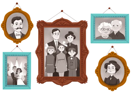 framed family photos