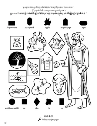 Plagues of Egypt coloring page