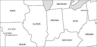 mapa, Ohio a Misuri