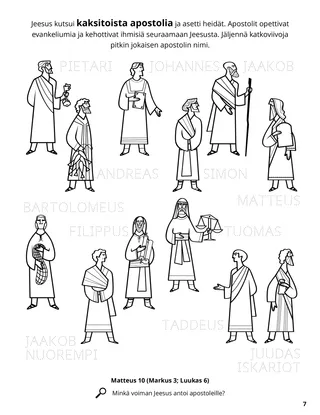 The Twelve Apostles coloring page