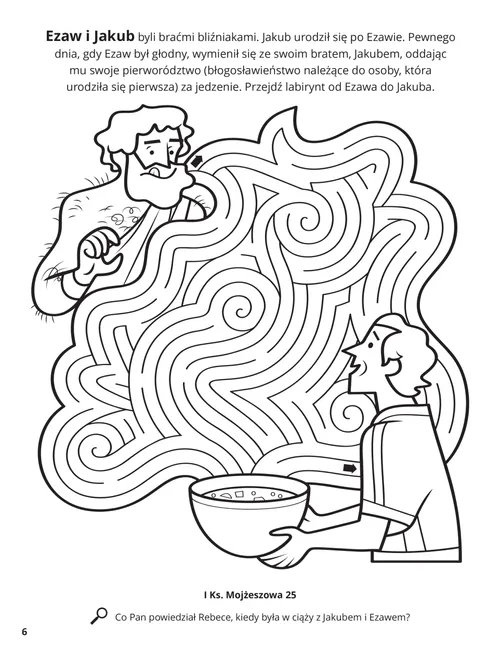 Esau and Jacob coloring page