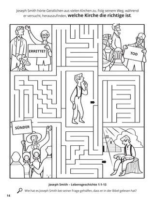 Joseph Smith Wanted to Know Which Church Was Right coloring page