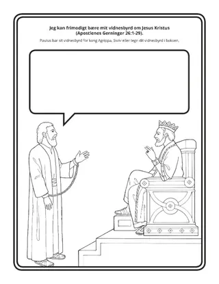 aktivitetsside: Jeg kan bære mit vidnesbyrd