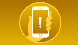 Hand holding a smartphone