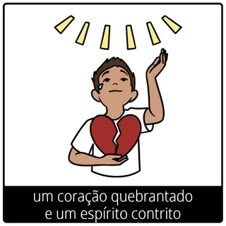 Símbolo do evangelho — um coração quebrantado e um espírito contrito