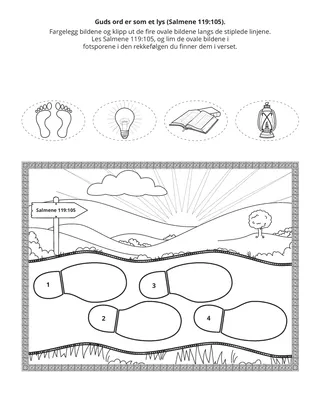 aktivitetsside: Guds ord er som et lys