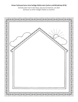 Seite mit der Aktivität: Mein Zuhause kann eine heilige Stätte sein