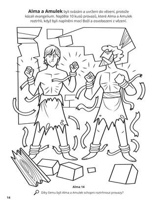 Alma and Amulek in Prison coloring page