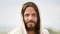 Portrait of Jesus Christ standing alone and smiling.