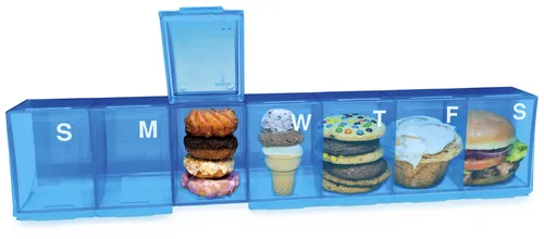 food in pill holders