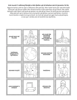 faqja e veprimtarisë: Unë mund t’i ndihmoj fëmijët e Atit Qiellor që të kthehen tek Ai